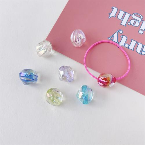Plated Acrylic Beads, UV plating, DIY, more colors for choice, 15mm, Approx 200PCs/Bag, Sold By Bag