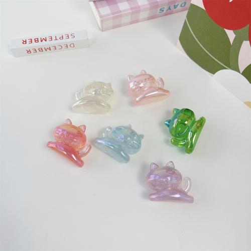 Hair Accessories DIY Findings, Acrylic, Cat, more colors for choice, 28mm, Approx 50Pairs/Bag, Sold By Bag