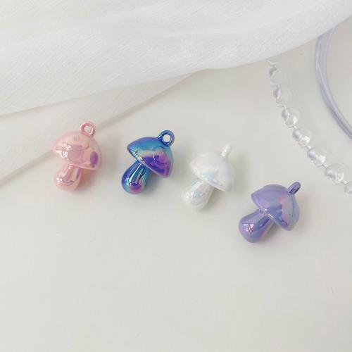 Acrylic Pendants, mushroom, DIY, more colors for choice, 40mm, Approx 50PCs/Bag, Sold By Bag