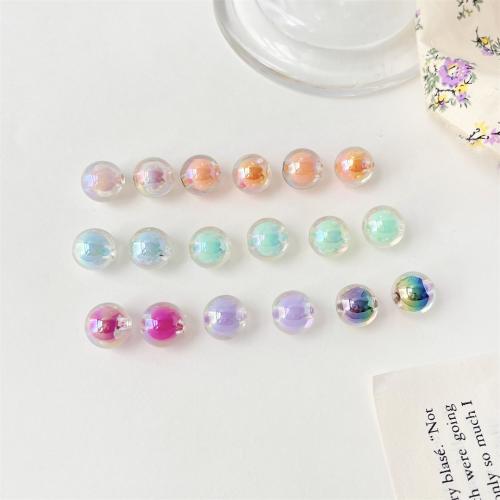 Plated Acrylic Beads Round UV plating DIY 12mm Approx Sold By Bag