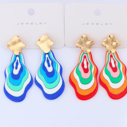 Acrylic Jewelry Earring Acetate fashion jewelry & for woman & enamel Sold By Pair