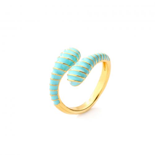Messing ringen, plated, voor vrouw & glazuur, meer kleuren voor de keuze, Verkocht door PC