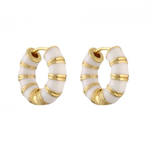 Brass Leverback Earring plated for woman & enamel Sold By Pair