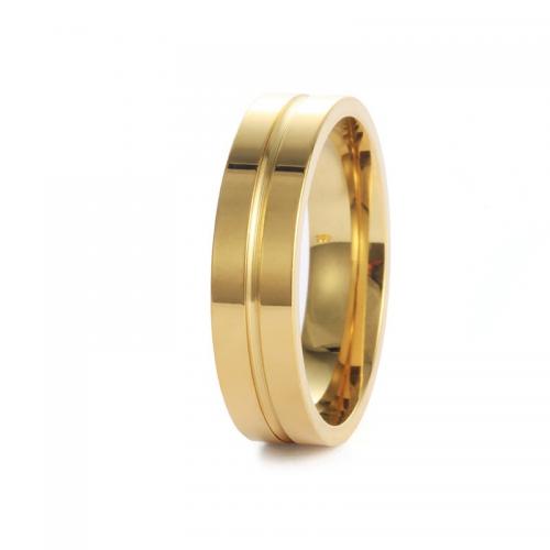 Ring Finger Titantium stali, biżuteria moda & dla obu płci & różnej wielkości do wyboru & różne style do wyboru & z kamieniem, złoty, bez zawartości niklu, ołowiu i kadmu, sprzedane przez PC