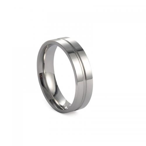 Titanium Čelik Finger Ring, modni nakit & bez spolne razlike & različite veličine za izbor & različitih stilova za izbor & s Rhinestone, izvorna boja, nikal, olovo i kadmij besplatno, Prodano By PC