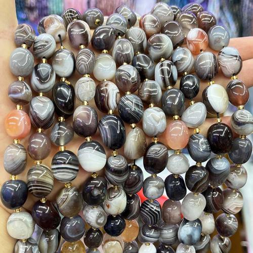 Perle agate Botswana naturelle, DIY, couleurs mélangées, 10x15mm, Vendu par Environ 38 cm brin