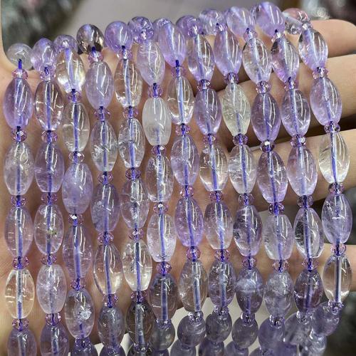 Natural Amethyst Beads barrel DIY purple Sold Per Approx 38 cm Strand