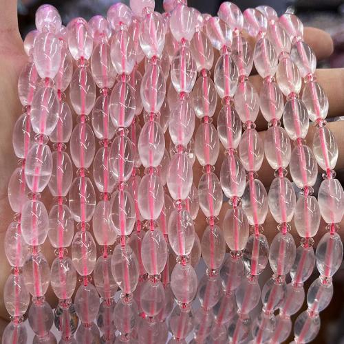 Naturlige rosenkvarts perler, Rose Quartz, Bucket, du kan DIY, lyserød, 8x13mm, Solgt Per Ca. 38 cm Strand