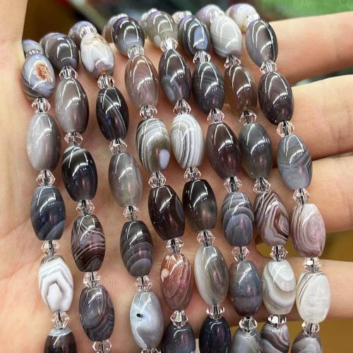 Natürliche Botswana Achat Perlen, Eimer, DIY, gemischte Farben, 8x13mm, verkauft per ca. 38 cm Strang
