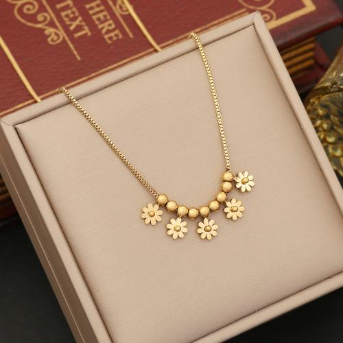 Stainless Steel Jewelry Necklace, 304 Stainless Steel, with 5cm extender chain, Vacuum Ion Plating, fashion jewelry & different styles for choice & for woman, golden, Length:Approx 40 cm, Sold By PC