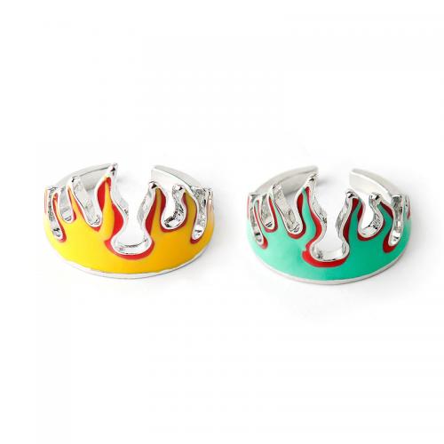 Zinc Alloy Finger Ring Fire fashion jewelry & Unisex & enamel Sold By PC