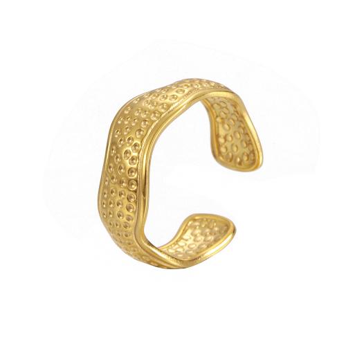 Anillo de dedo de acero inoxidable, acero inoxidable 304, Joyería & para mujer, dorado, inner diameter 18mm, Vendido por UD