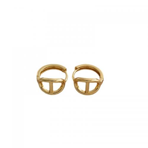 Brass Stud Earring, gold color plated, fashion jewelry & for woman, golden, nickel, lead & cadmium free, 18x7mm, Sold By Pair