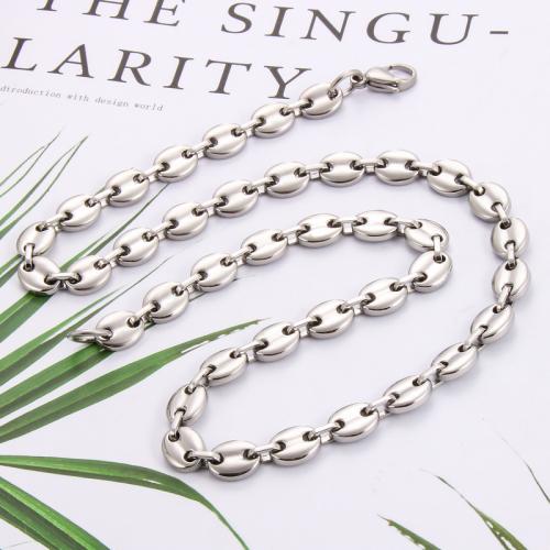 Stainless Steel Jewelry Necklace, 304 Stainless Steel, Vacuum Ion Plating, different length for choice & Unisex & different size for choice, more colors for choice, Sold By PC