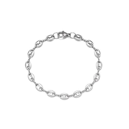 Titanium Steel Bracelet & Bangle, handmade, fashion jewelry & Unisex, original color, Length:Approx 22 cm, Sold By PC