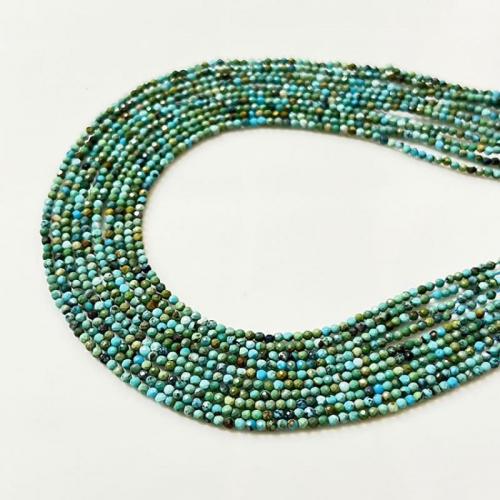 Perles turquoises, turquoise naturelle, Rond, DIY & normes différentes pour le choix, vert, Vendu par Environ 39 cm brin