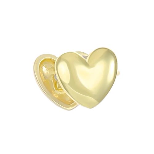 Zinc Alloy Earring Clip Heart plated fashion jewelry & for woman nickel lead & cadmium free 10mm Sold By PC