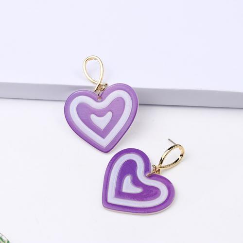Acrylic Jewelry Earring, stoving varnish, fashion jewelry & different styles for choice & for woman, 46x38mm, Sold By Pair