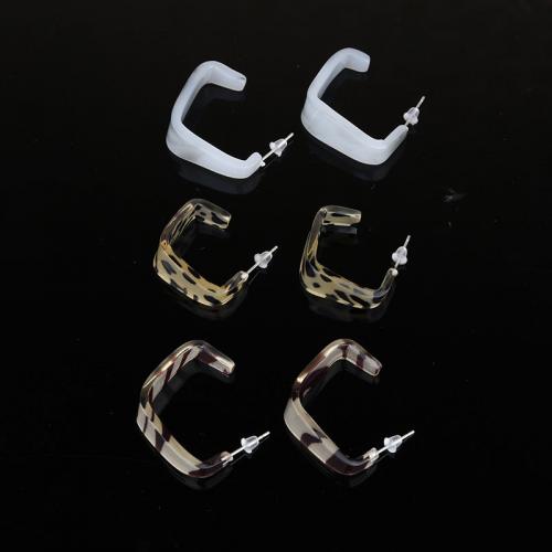 Boucle d'oreille bijoux acrylique, vernis au four, bijoux de mode & styles différents pour le choix & pour femme, Vendu par paire
