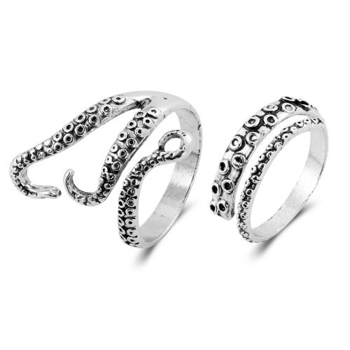 Tibetan Style Ring Set, plated, 2 pieces & fashion jewelry & Unisex, original color, nickel, lead & cadmium free, internal diameter:17mm, Sold By Set