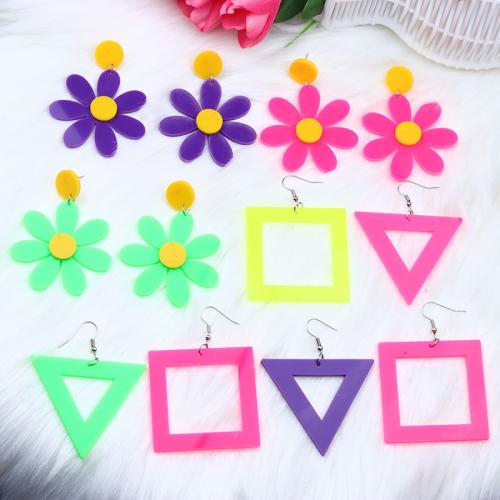 Acrylic Jewelry Earring, fashion jewelry & different styles for choice & for woman, more colors for choice, Sold By Pair