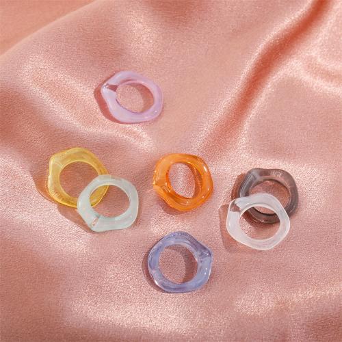 Resin Finger Ring with Acrylic 2 pieces & fashion jewelry & for woman Sold By Set
