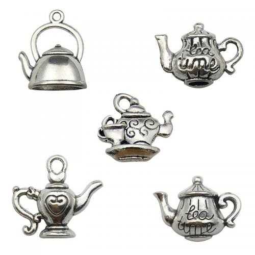 Zinc Alloy Pendants plated mixed pattern & DIY original color about 18 * 14mm Sold By Bag