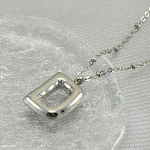 Nehrđajućeg čelika, nakit ogrlice, 304 nehrđajućeg čelika, modni nakit & različitih stilova za izbor & za žene, zlatan, nikal, olovo i kadmij besplatno, 18x15mm, Dužina Približno 45 cm, Prodano By PC