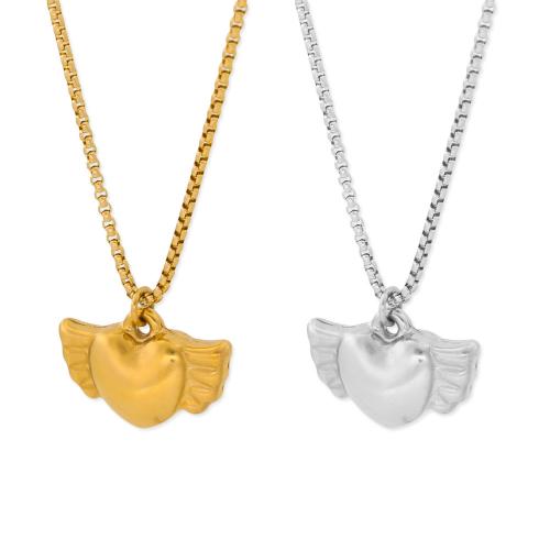Edelstahl Schmuck Halskette, 304 Edelstahl, mit Verlängerungskettchen von 5cm, Herz, Modeschmuck & für Frau, keine, 27x20mm, Länge:ca. 47 cm, verkauft von PC