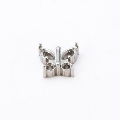Stainless Steel Pendant Setting, 304 Stainless Steel, Butterfly, Vacuum Ion Plating, DIY, nickel, lead & cadmium free, Sold By PC