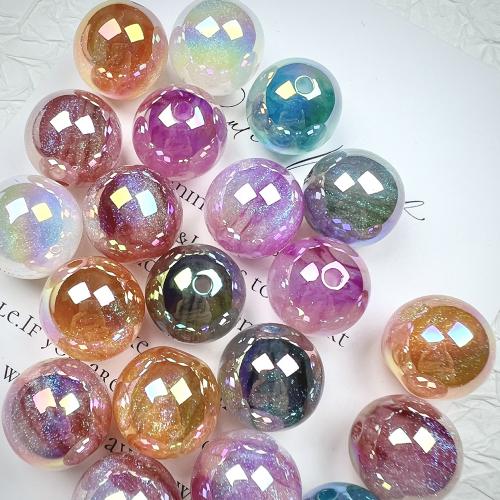 Plated Acrylic Beads, random style & DIY, 16mm, Sold By PC