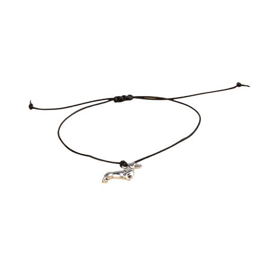 Trendy Wax cord armbanden, met Zinc Alloy, Ronde, handgemaakt, mode sieraden & uniseks & verstelbaar, zwart, Verkocht door PC