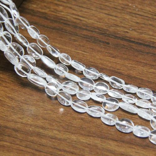 Natural Clear Quartz Beads Oval DIY white Sold Per Approx 39 cm Strand