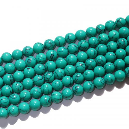 Türkis Perlen, Synthetische Türkis, rund, DIY & verschiedene Größen vorhanden, keine, verkauft per ca. 38 cm Strang