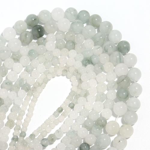 Gemstone Jewelry Beads Tianshan Blue Granite Round DIY green nickel lead & cadmium free Sold By Strand