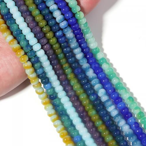 Gemstone Jewelry Beads, Natural Stone, Round, DIY, more colors for choice, nickel, lead & cadmium free, 4x6mm, Hole:Approx 1.3mm, Approx 90PCs/Strand, Sold By Strand