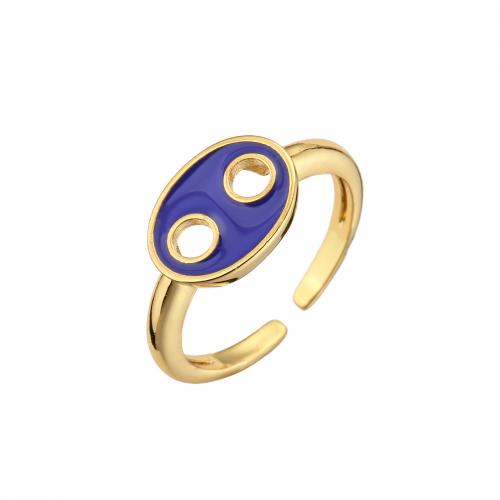 Ring Finger mosiądz, Powlekane, dla kobiety & emalia, dostępnych więcej kolorów, sprzedane przez PC