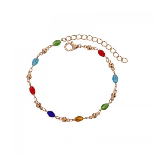Brass Bracelet & Bangle, with Crystal, with 5cm extender chain, plated, fashion jewelry & for woman, more colors for choice, nickel, lead & cadmium free, Length:Approx 17 cm, Sold By PC