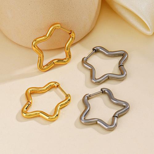 Stainless Steel Lever Back Earring 304 Stainless Steel Star Vacuum Ion Plating fashion jewelry & for woman Sold By Pair