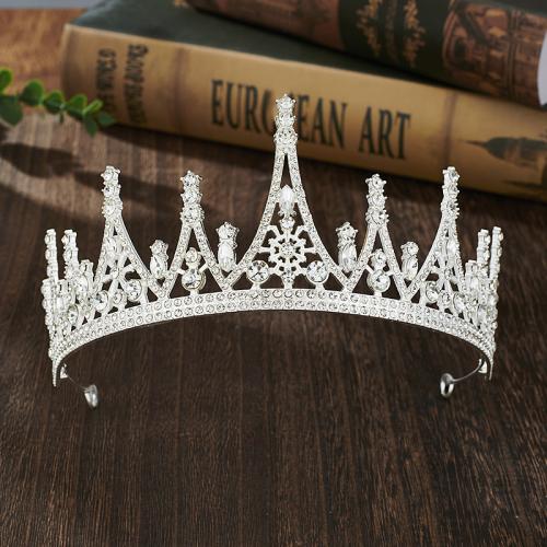 Bridal Tiaras, Tibetan Style, plated, fashion jewelry & for woman & with rhinestone, more colors for choice, nickel, lead & cadmium free, Diameter 160mm,height 72mm, Sold By PC