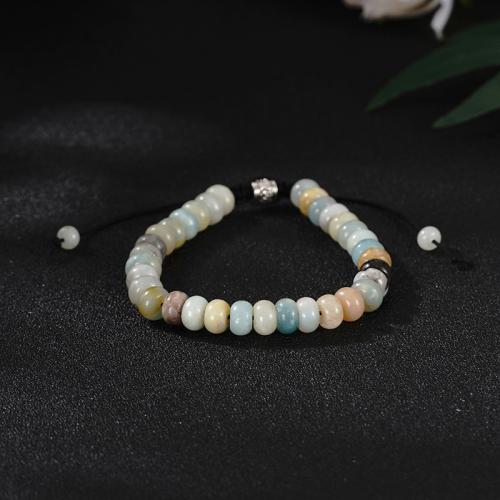 Gemstone Bracelets Zinc Alloy with Knot Cord & Natural Stone with 10CM extender chain Adjustable & Unisex Length Approx 16 cm Sold By PC