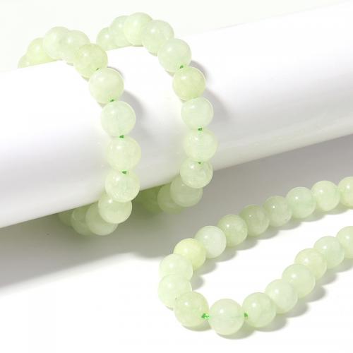 Natural Jade Beads Hetian Jade Round DIY green Sold Per Approx 38 cm Strand