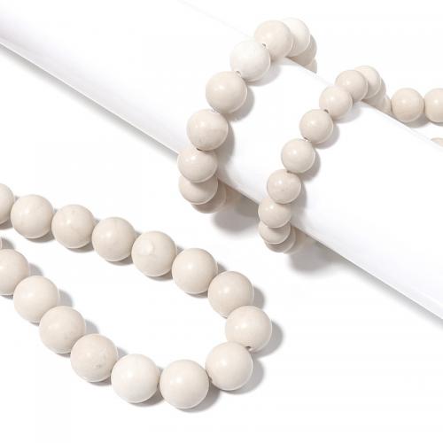 Perles bijoux en pierres gemmes, Gemme synthétique, Rond, DIY & normes différentes pour le choix, blanc, Vendu par Environ 38 cm brin
