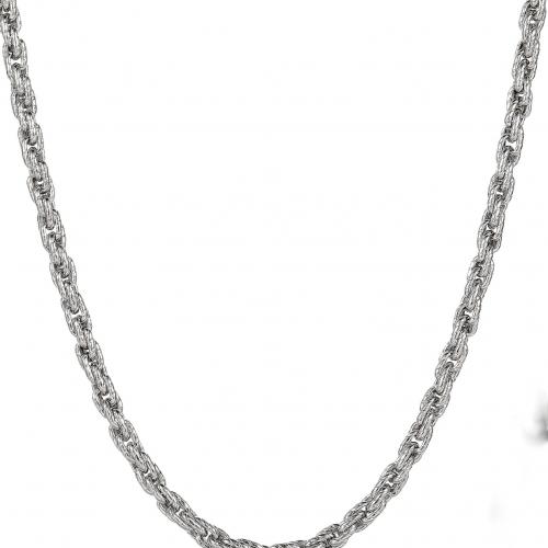 Titanium Steel Necklace, polished, Unisex & different size for choice, original color, Sold By PC