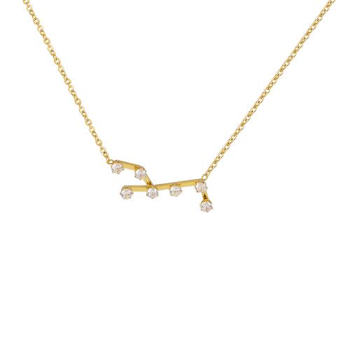 Titanstahl Halskette, Modeschmuck & für Frau & mit Strass, keine, frei von Nickel, Blei & Kadmium, Länge:ca. 45 cm, verkauft von PC