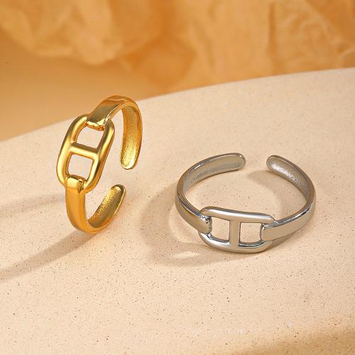 Anel de dedo de aço inoxidável, Aço inoxidável 304, Número 8, joias de moda & para mulher, Mais cores pare escolha, inner diameter 17mm, vendido por PC