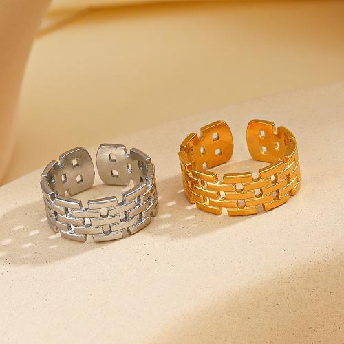 Rostfritt stål Fingerringar, 304 rostfritt stål, mode smycken & för kvinna, fler färger för val, inner diameter 17mm, Säljs av PC