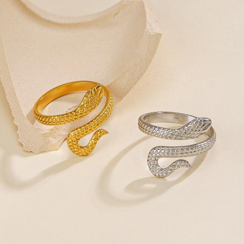 Edelstahl Ringe, 304 Edelstahl, Schlange, Modeschmuck & für Frau, keine, inner diameter 17mm, verkauft von PC