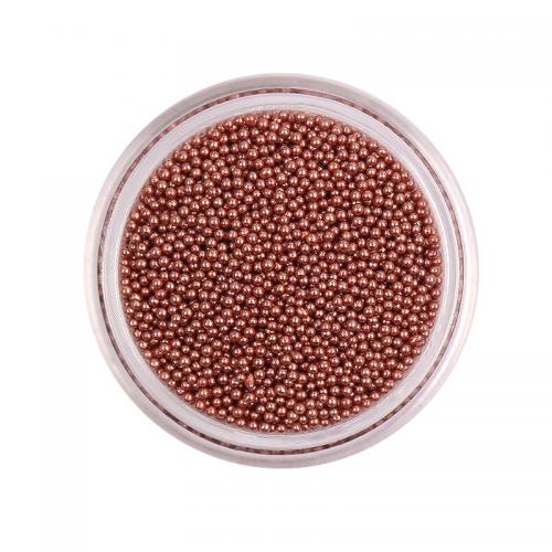 Fashion Glass Beads, Round, stoving varnish, DIY & no hole, more colors for choice, Length about 0.6-0.8mm, Sold By Bag