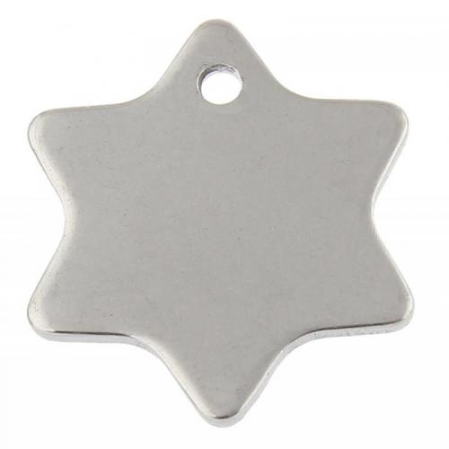 Stainless Steel Pendants, 304 Stainless Steel, Star, plated, DIY, gold, 18x20x1mm, Hole:Approx 1.5mm, Approx 100PCs/Bag, Sold By Bag